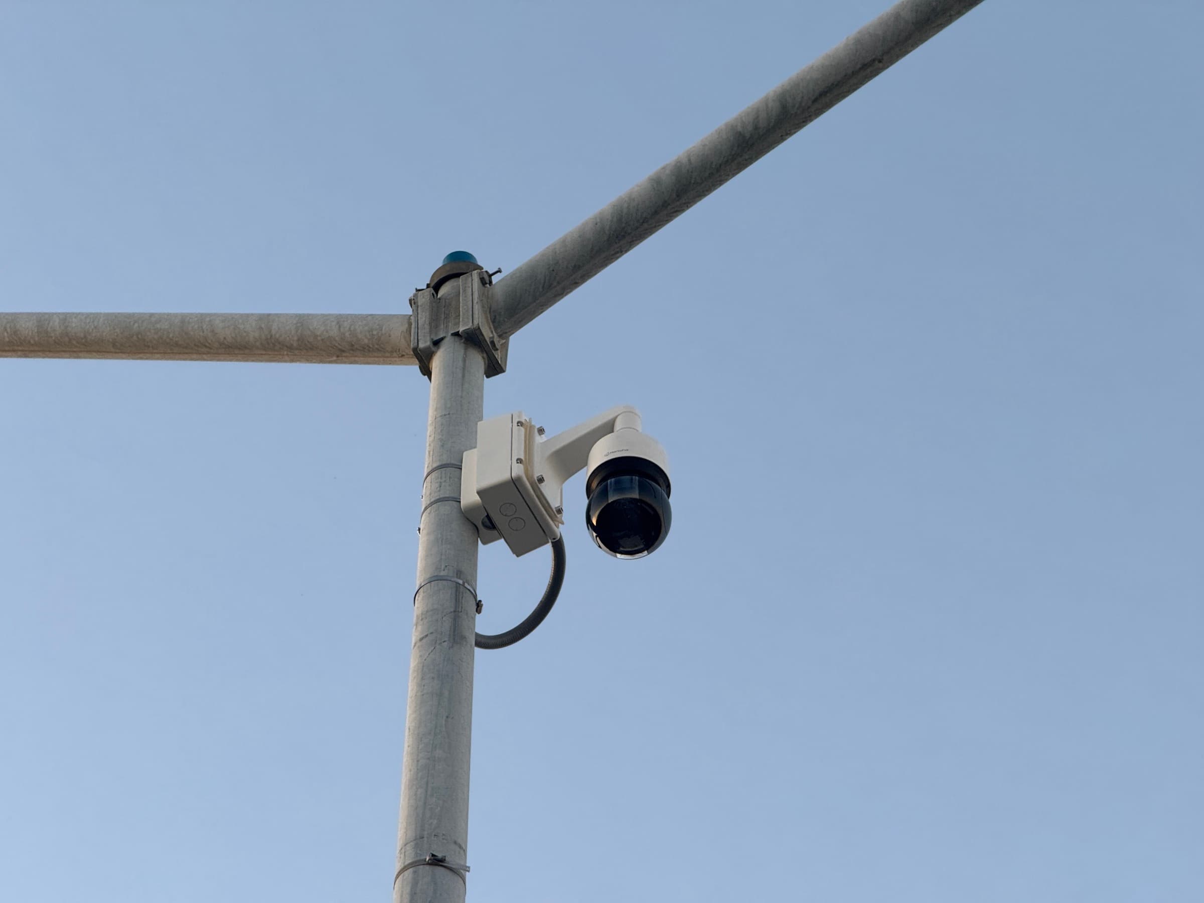 Commercial security camera installed for reliable long-term coverage
