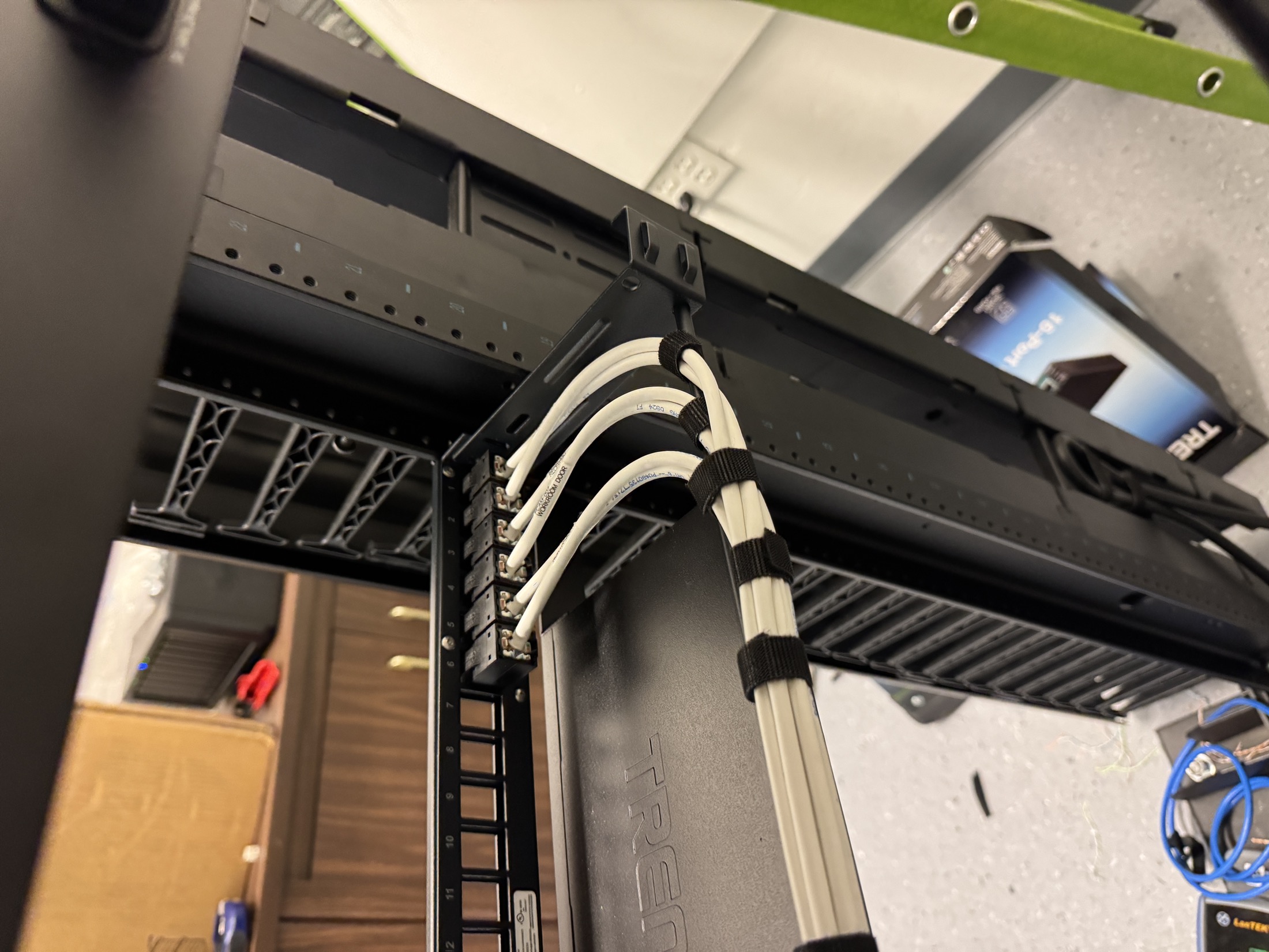 Structured cabling and network rack work for a commercial low-voltage installation