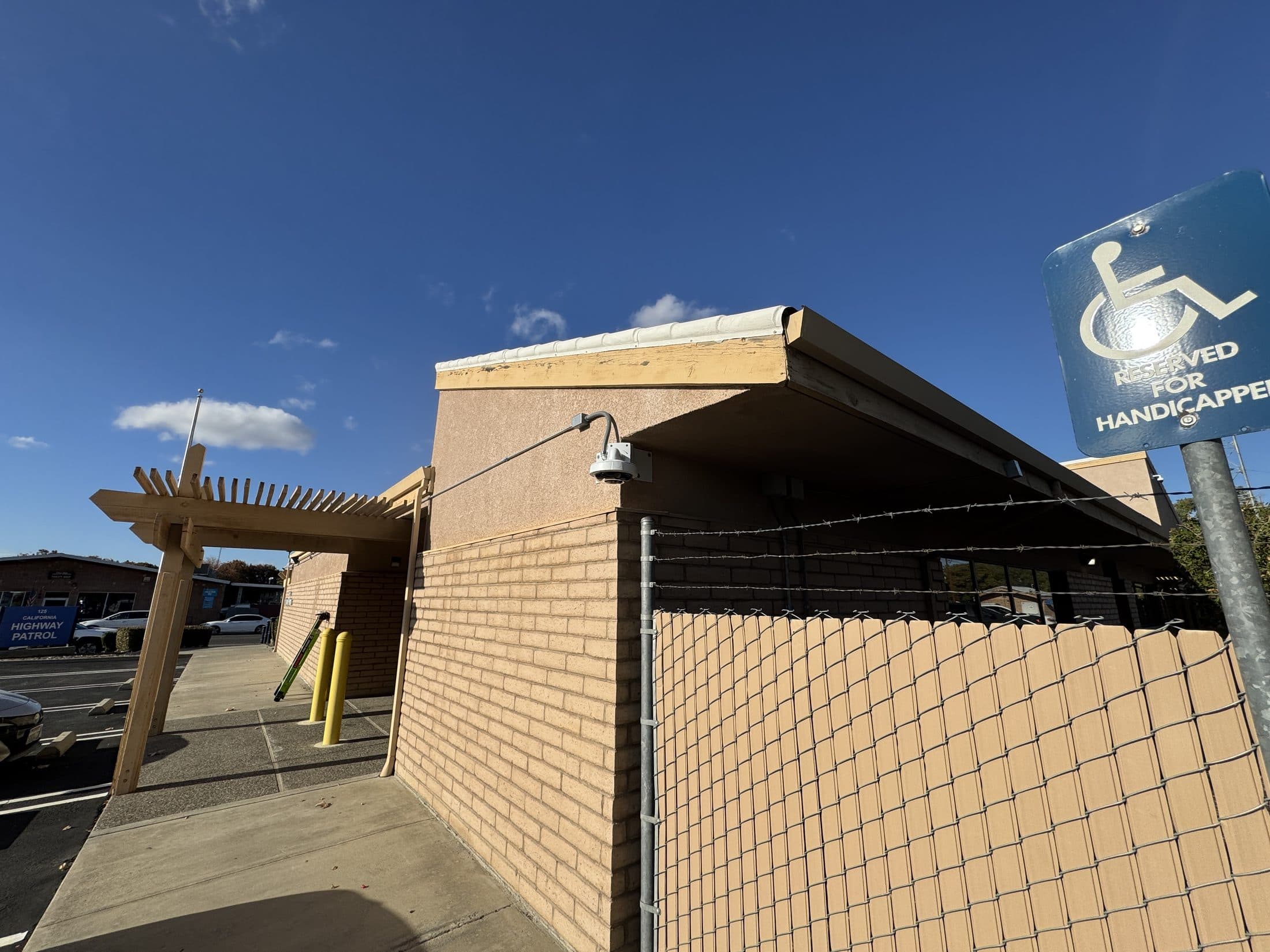 Commercial security camera installed at a Central Valley business