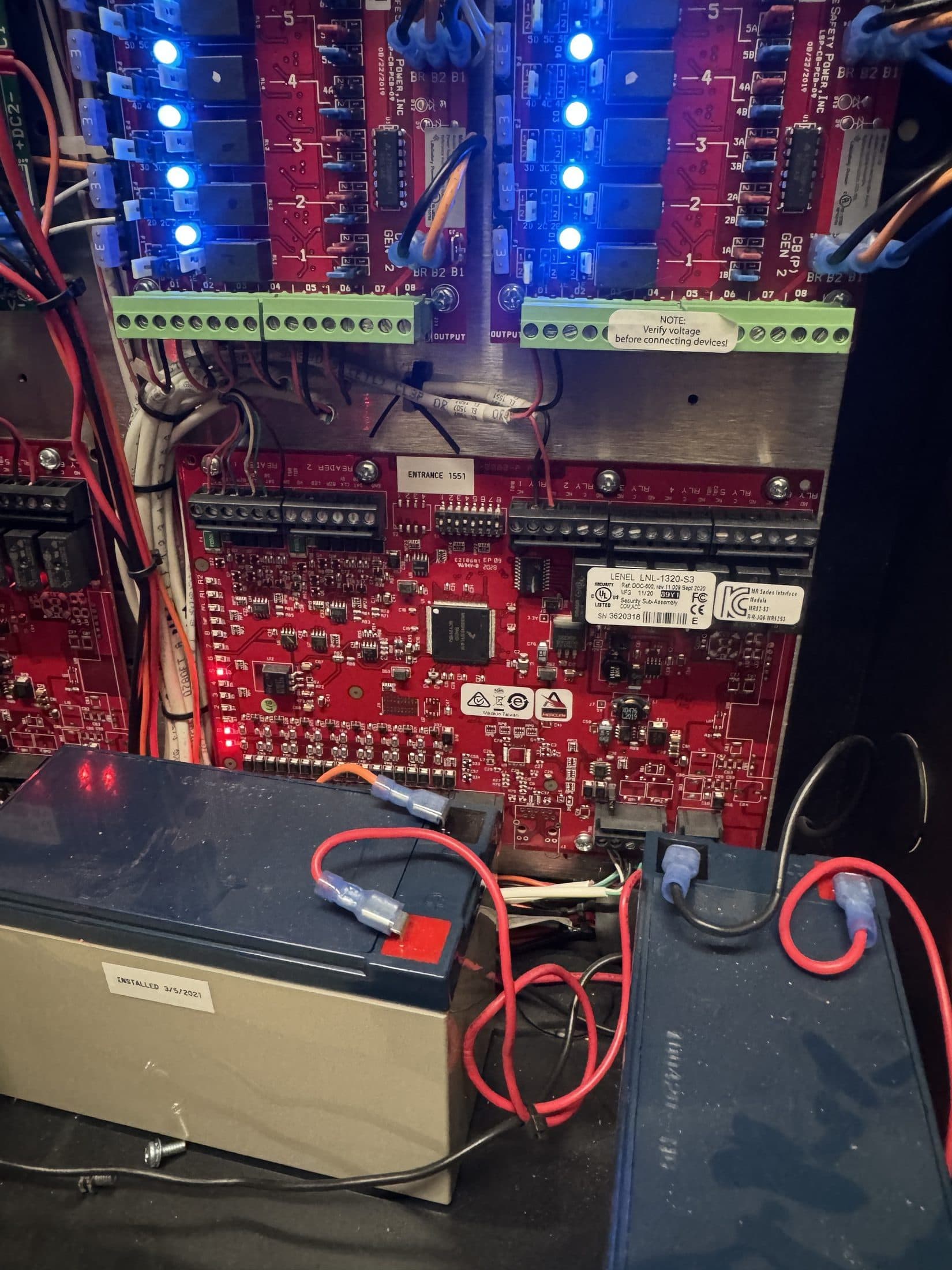 Commercial door controller installed by Bezemer Industries